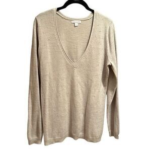 New York and Company Grey Sweater Embellished With Silver Studs Size L